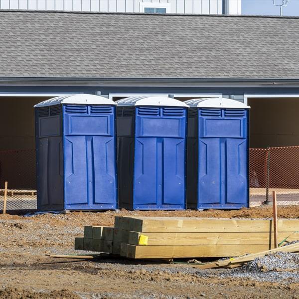 Heavy-duty construction site porta potty in Douglasville, Georgia